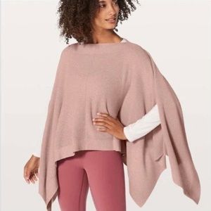 Lululemon Flow Pink Poncho Cape Sweater
